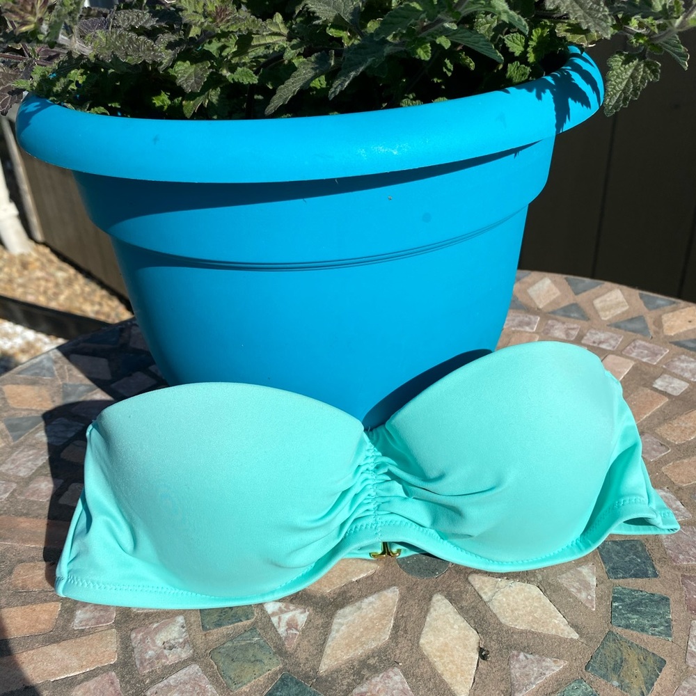 VS Strapless Swim Top 34B-Mint Color